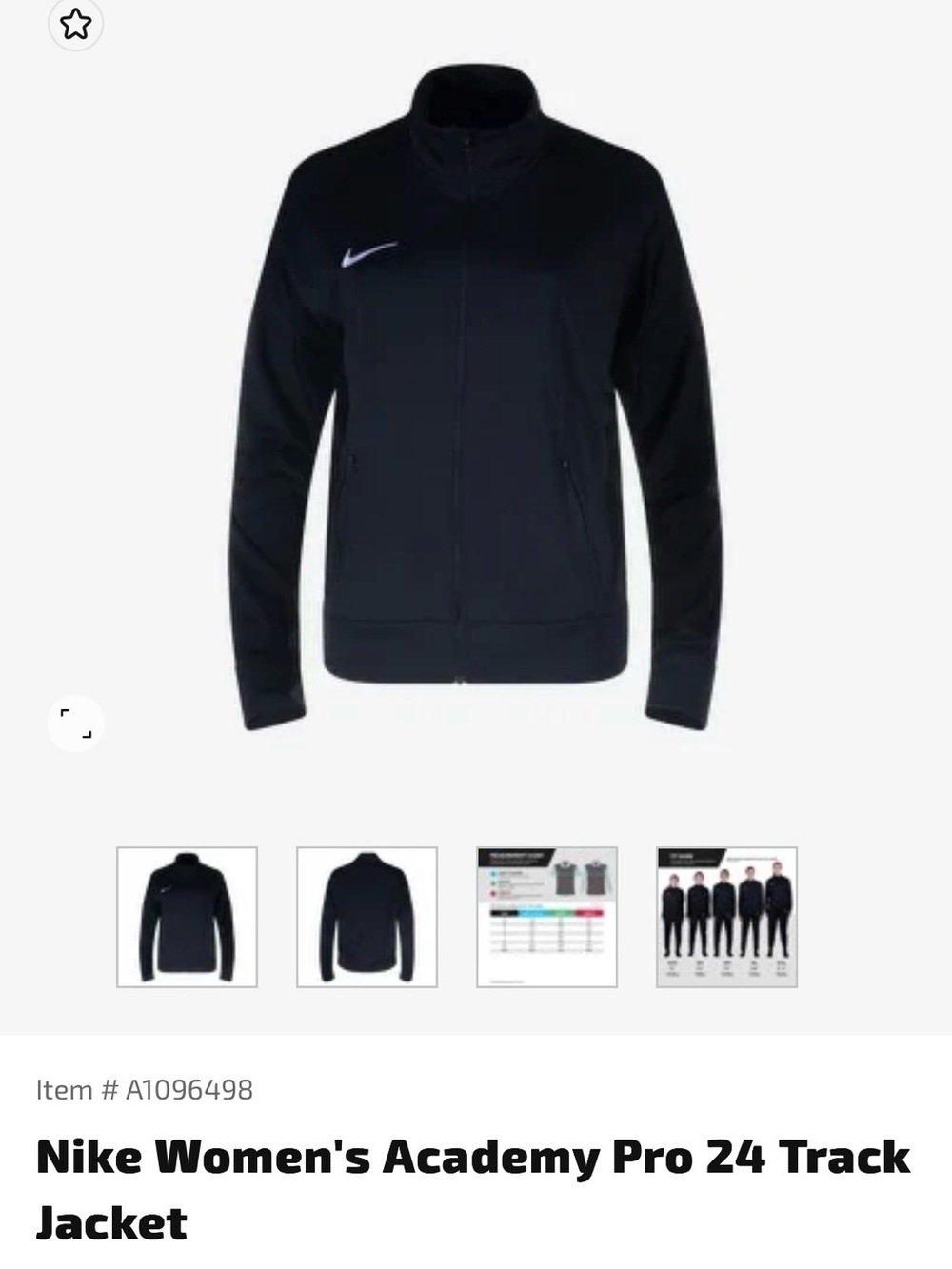 NWT Nike Women's Academy Pro 24 Track Jacket - Black Large - Picture 2 of 6